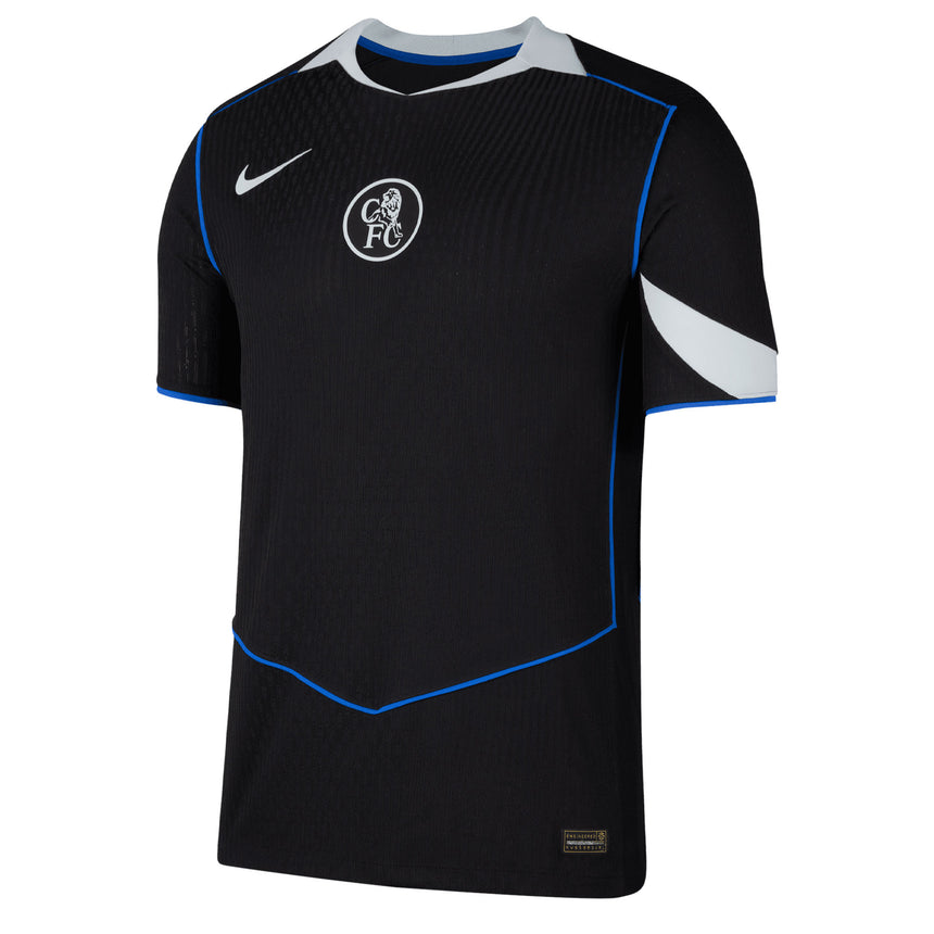 Nike Men's Chelsea 2025/26 Authentic Third Jersey Black/Silver/Blue Front
