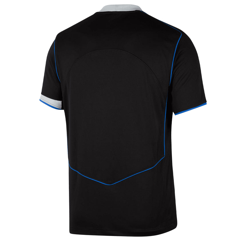 Nike Men's Chelsea 2025/26 Third Jersey Black/Silver/Blue Back
