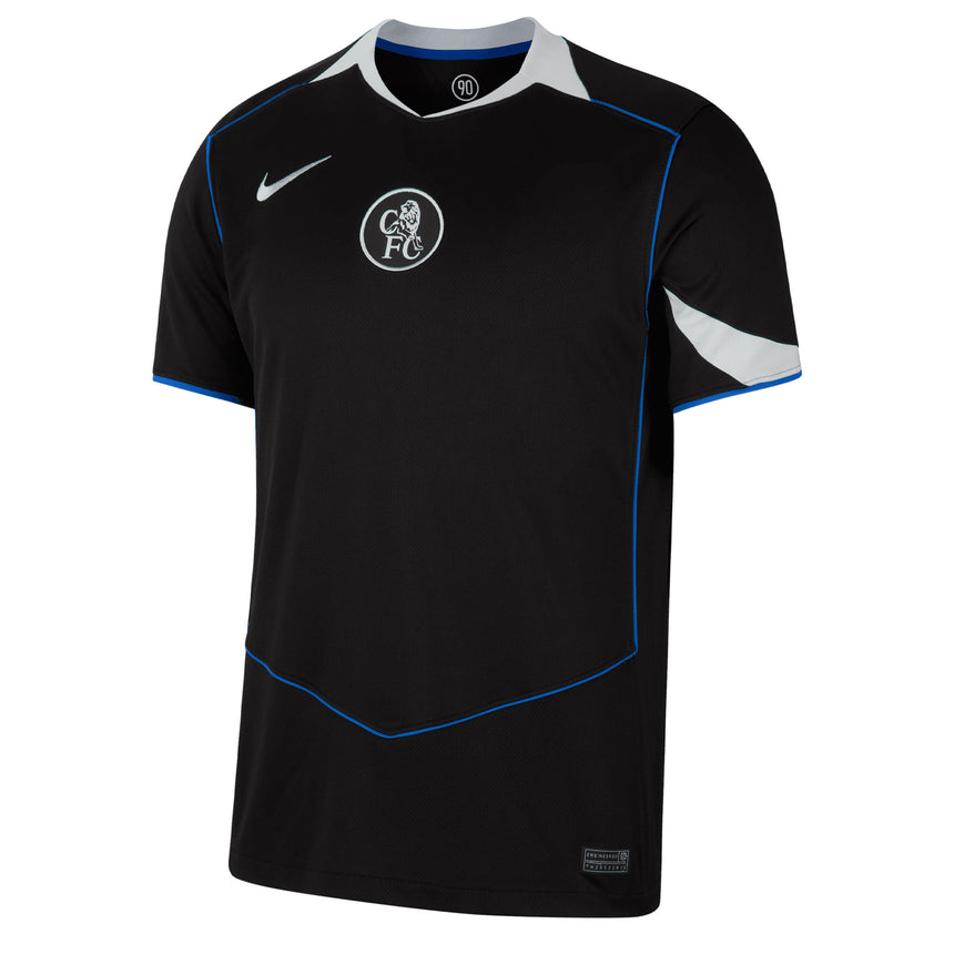 Nike Men's Chelsea 2025/26 Third Jersey Black/Silver/Blue Front