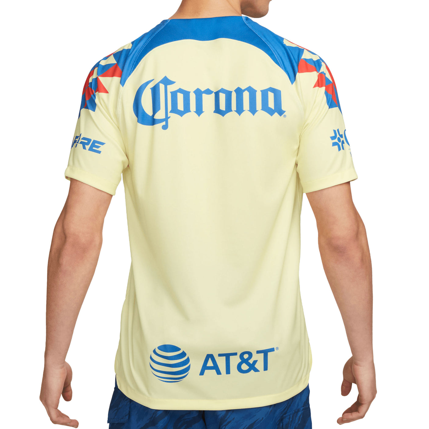 Nike Men's Club America 2023/24 Home Jersey Yellow/Blue Back