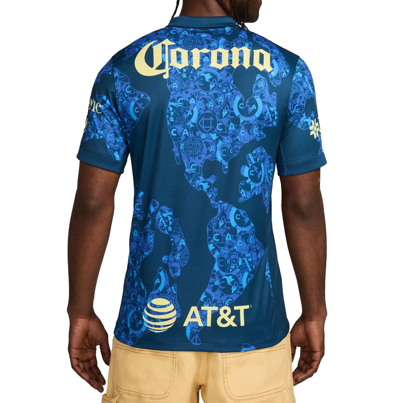 Nike Men's Club America 2024/25 Away Jersey Valerian Blue/Lemon Chiffon Back