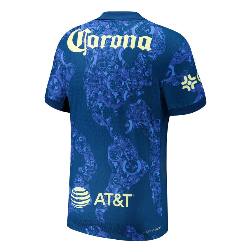 Nike Men's Club America 2024/25 Dri-FIT ADV Away Jersey Blue/Lemon Chiffon Back