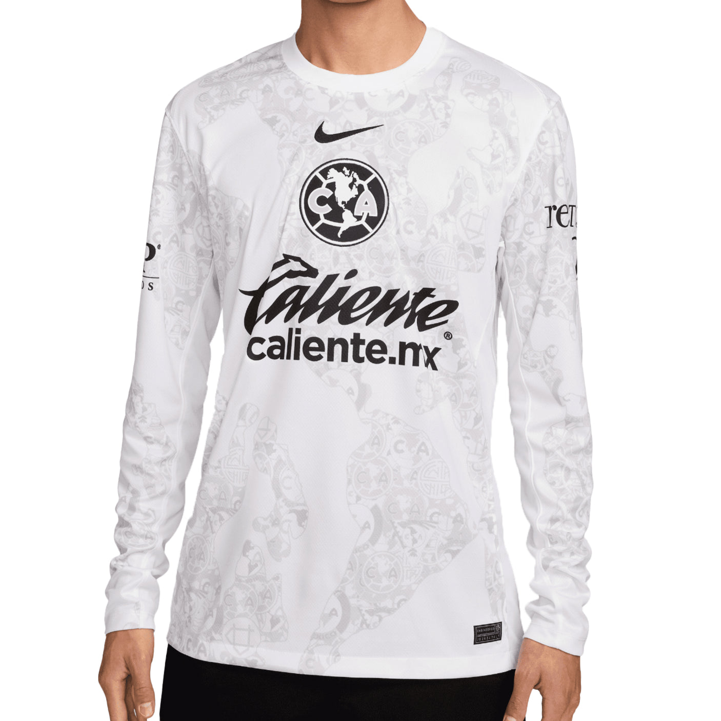 Nike Men's Club America 2024/25 Goalkeeper Jersey White/Black Front