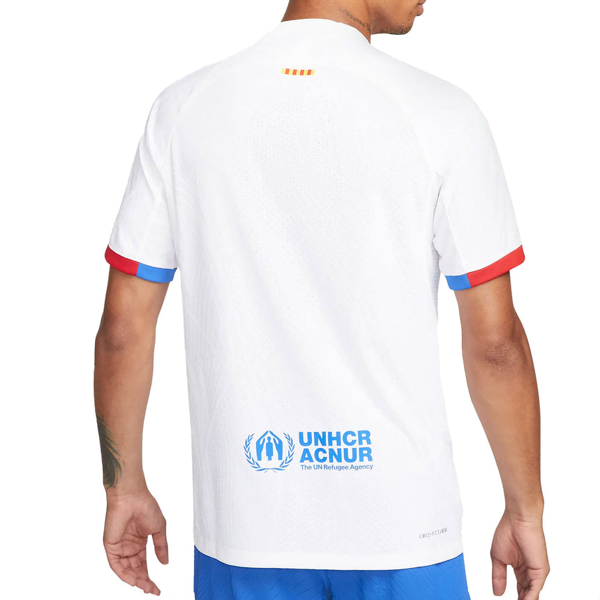 Nike Men's FC Barcelona 2023/24 Dri-FIT ADV Away Jersey White/Blue Back