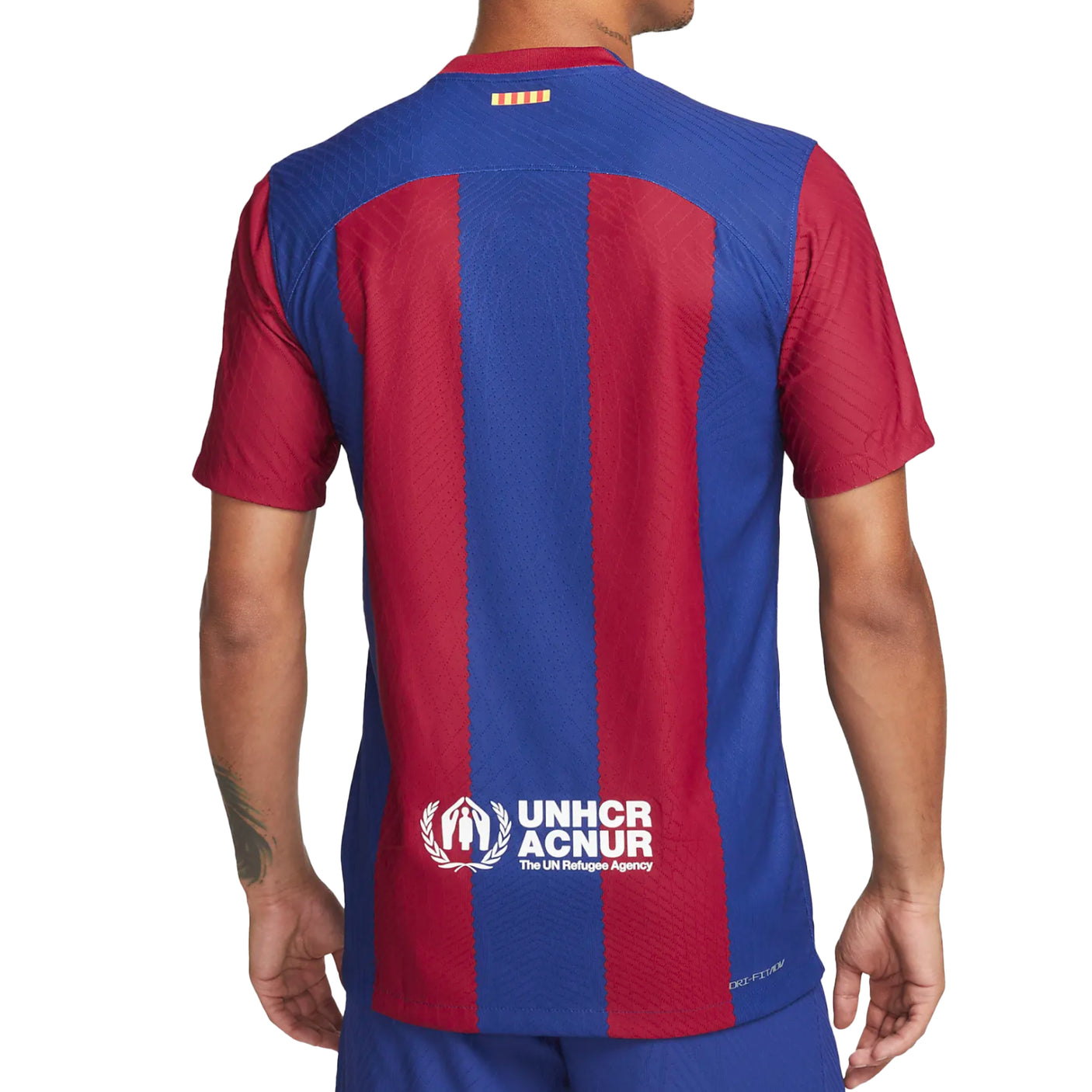 Nike Men's FC Barcelona 2023/24 Dri-FIT ADV Home Jersey Blue/Red Back