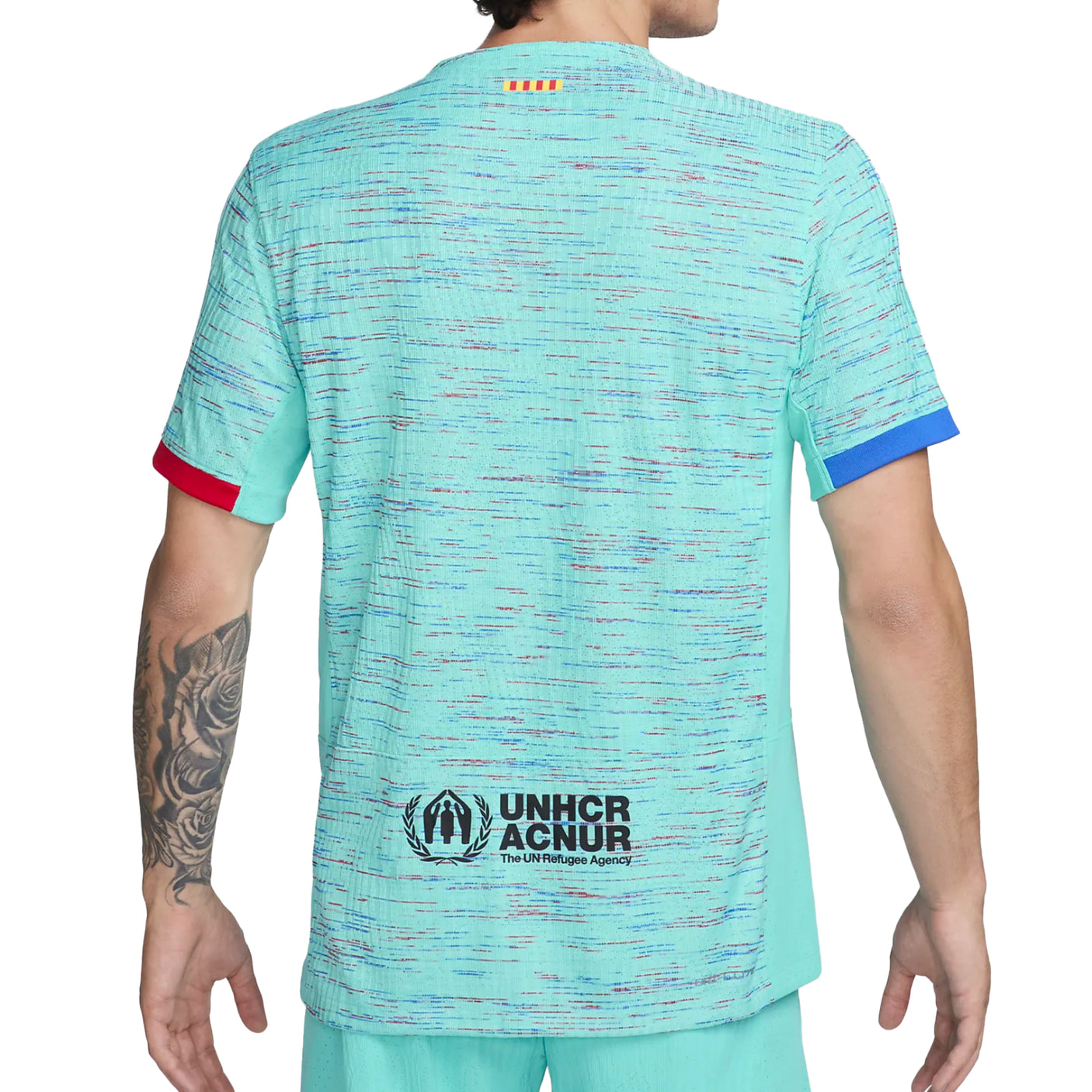 Nike Men's FC Barcelona 2023/24 Match Third Jersey Light Aqua/Red Back