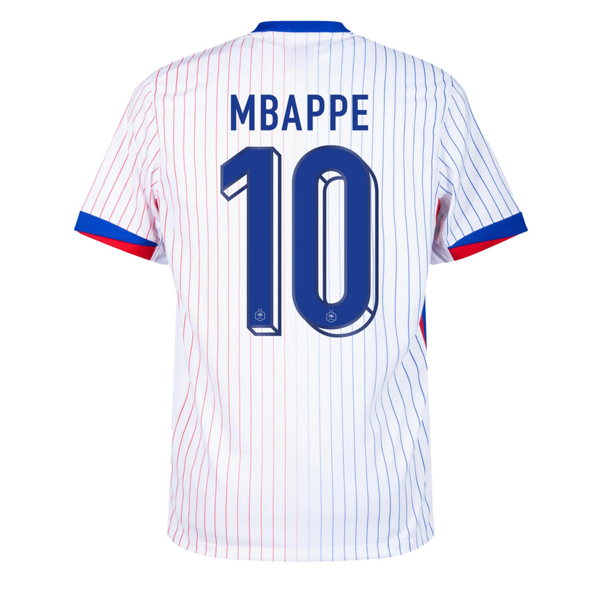 Nike Men's France 2024/25 Dri-Fit ADV Away Jersey w/ Mbappe # 10 Printing Back