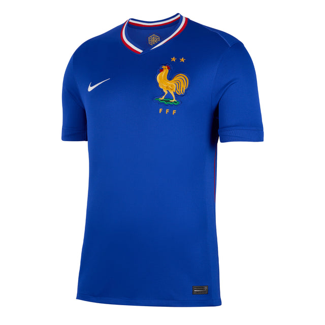 Nike Men's France 2024/25 Home Jersey Bright Blue/University Red/White Front