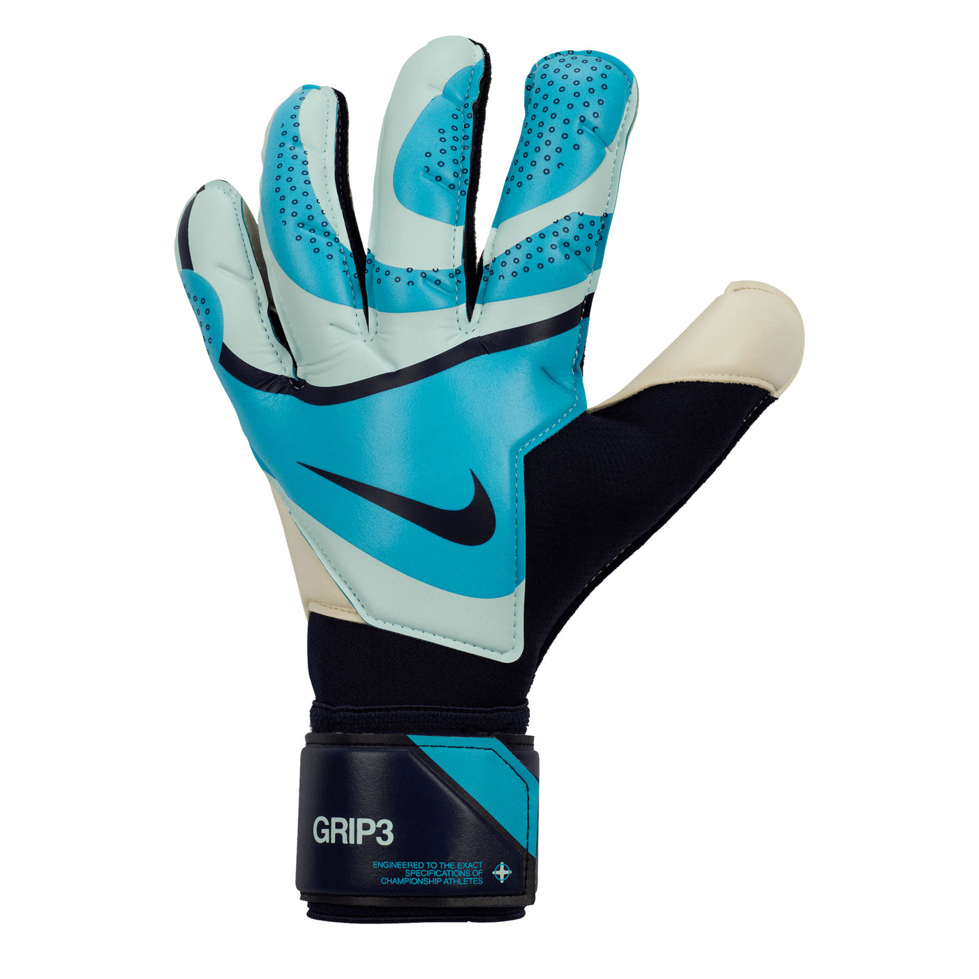 Nike Men's Grip 3 Goalkeeper Gloves Glacier Blue/Blackened Blue Front