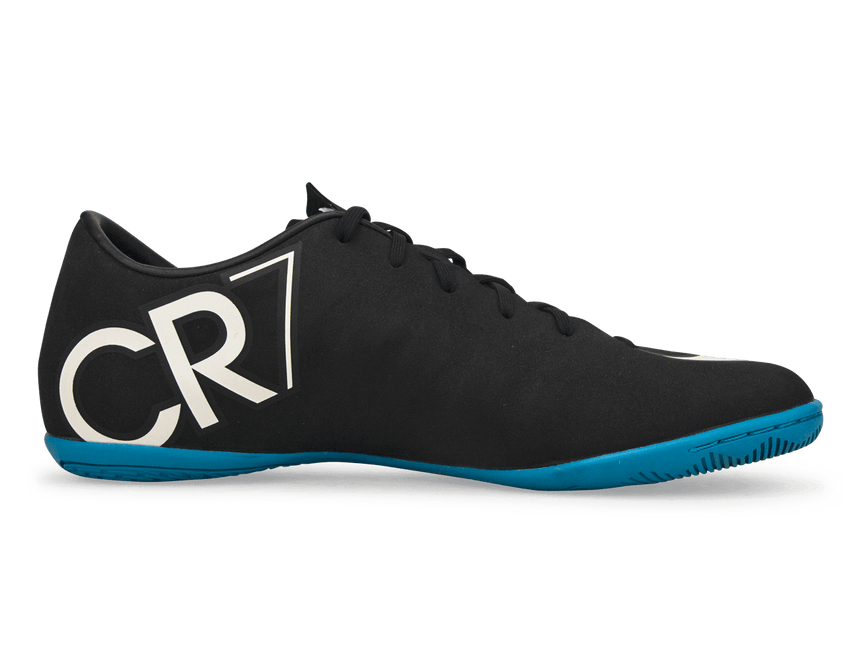 Nike Men's Mercurial CR7 Victory V TF Black/Neo Turquoise/White Side