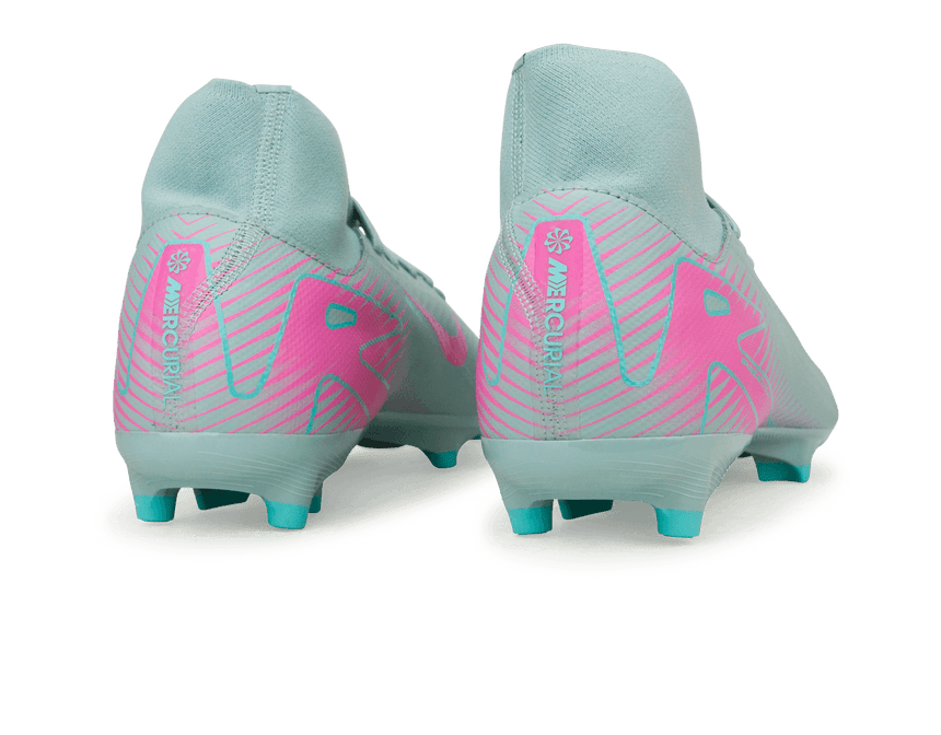 Nike Men's Mercurial Superfly 10 Academy FG/MG Ocean Cube/Pink Blast Rear