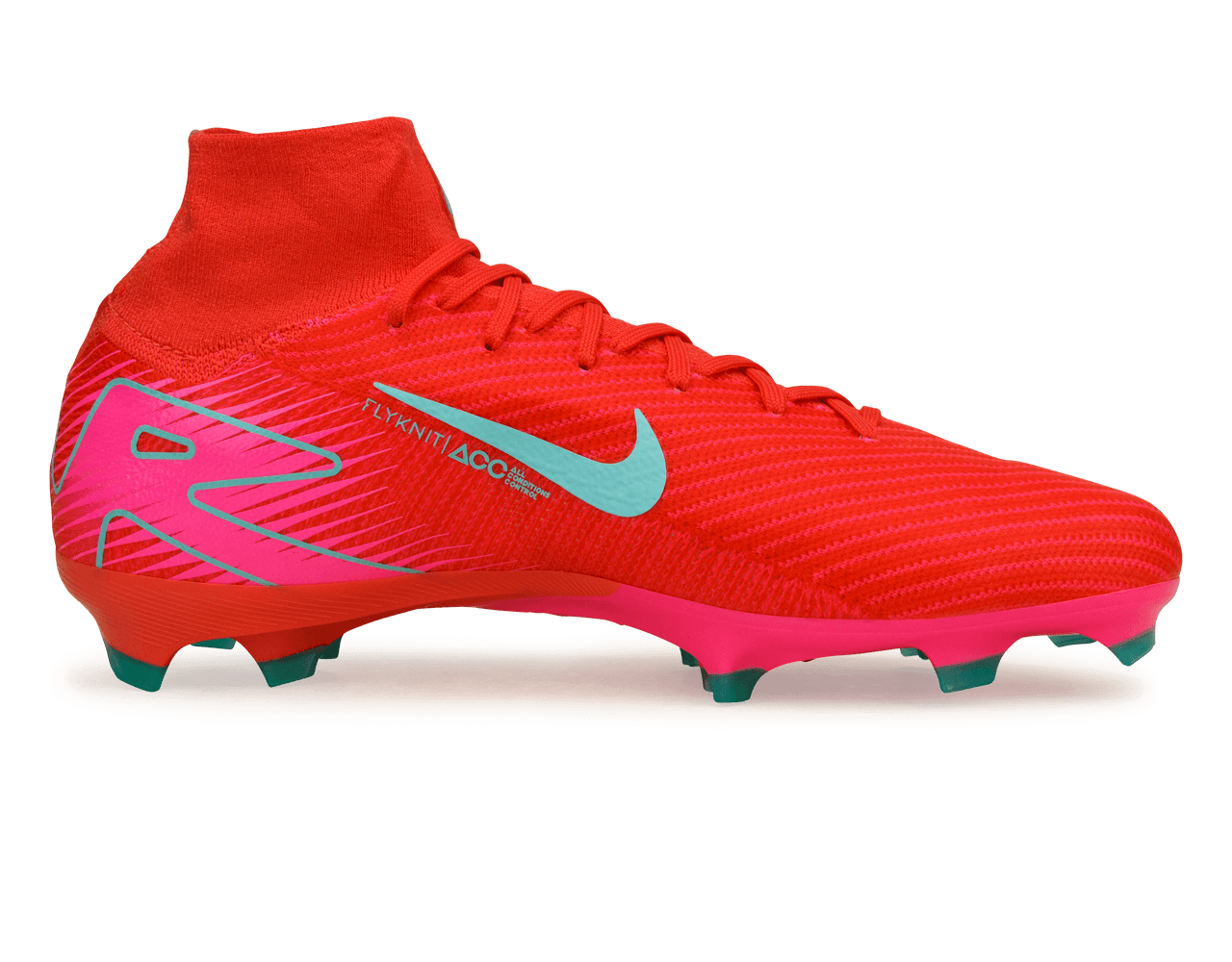 Nike Men's Zoom Mercurial Superfly 10 Pro FG Ember Glow/Aurora Green Side