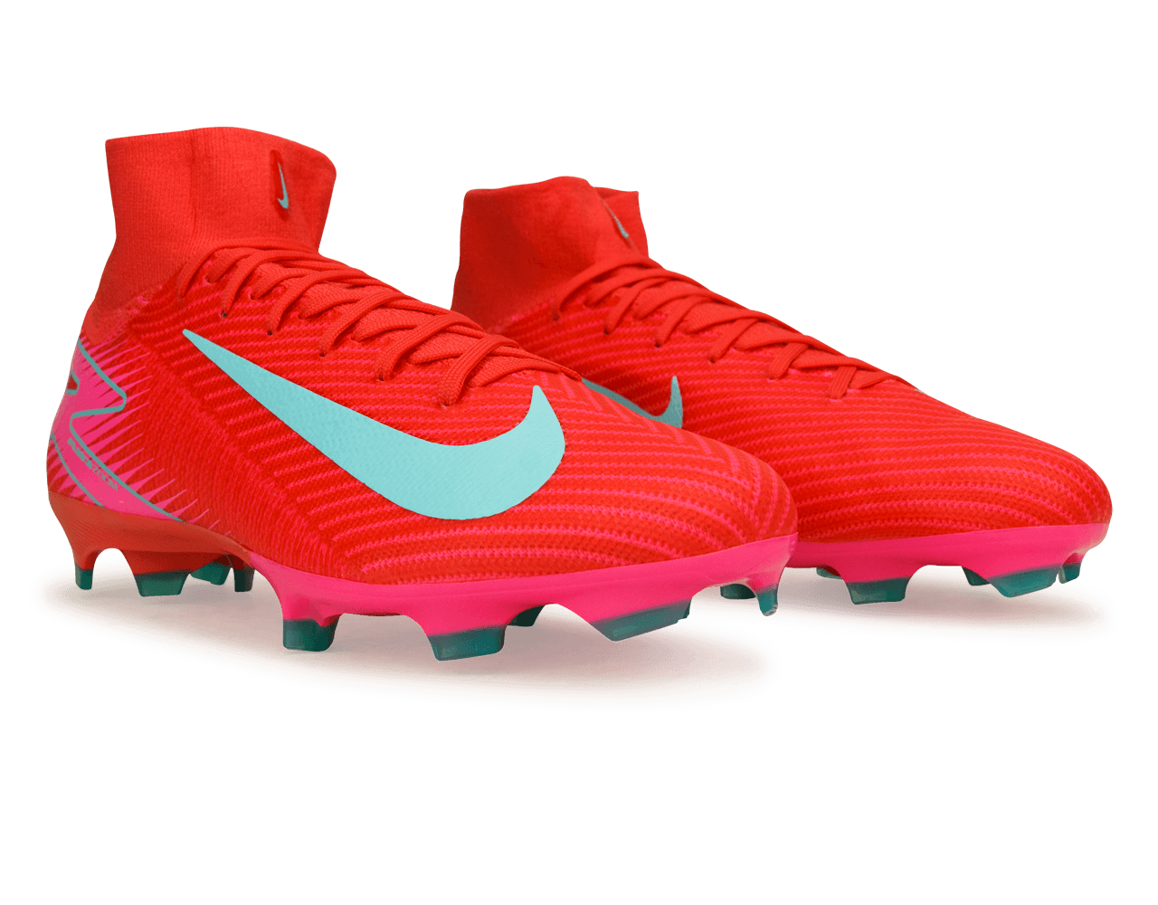 Nike Men's Zoom Mercurial Superfly 10 Pro FG Ember Glow/Aurora Green Together