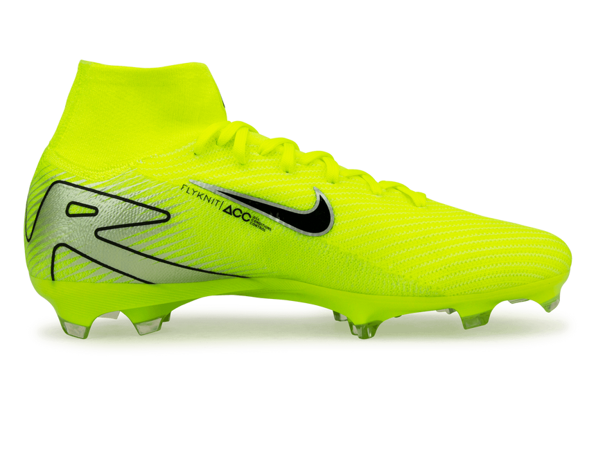 Nike Men's Zoom Mercurial Superfly 10 Pro FG Volt/Black Side