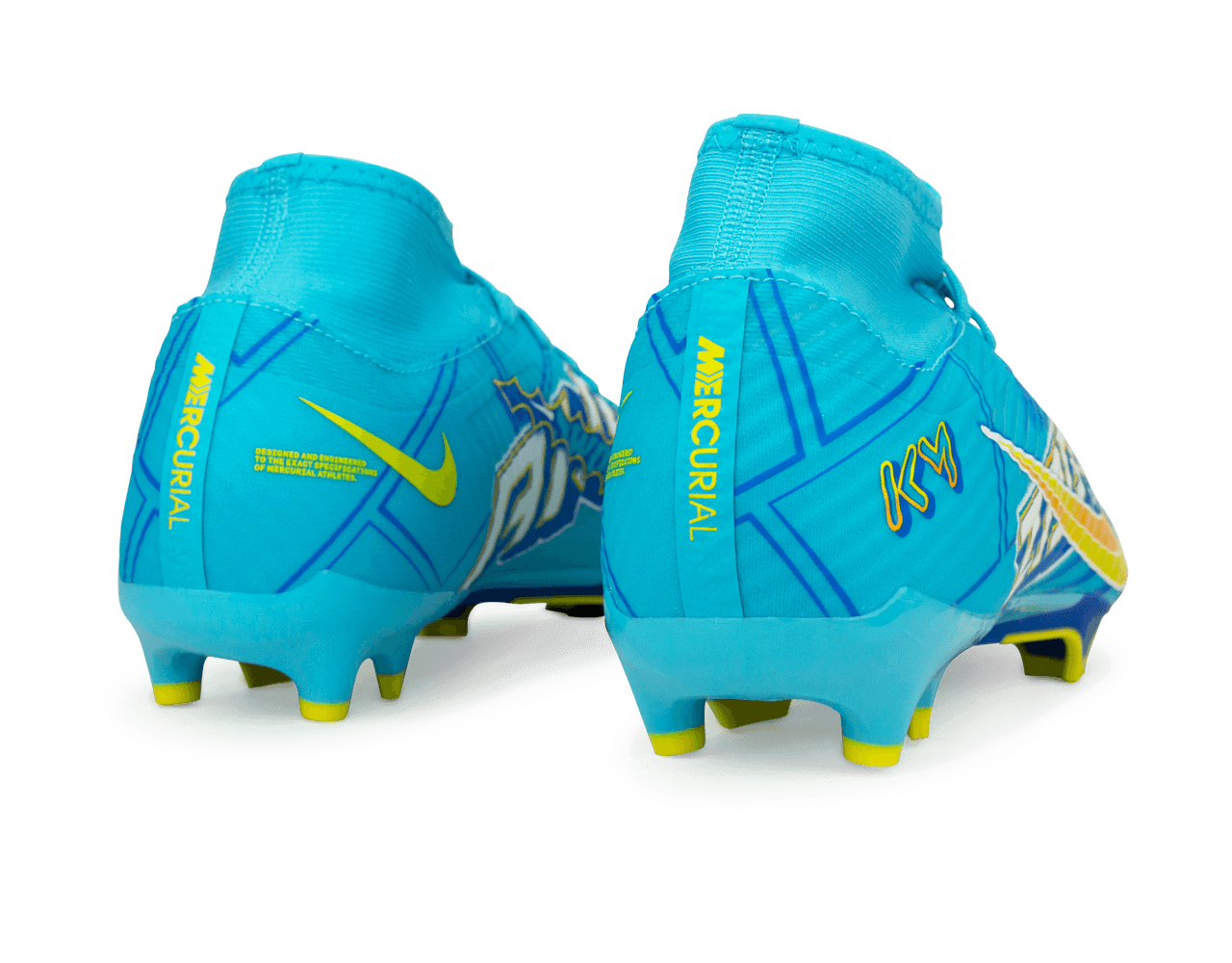 Nike Men's Mercurial Superfly 9 Academy KM FG/MG Blue/White Rear