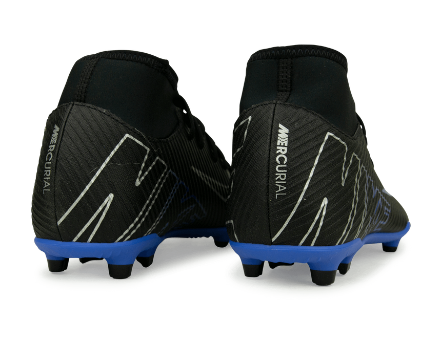 Nike Men's Zoom Mercurial Superfly 9 Club FG/MG Black/Blue Rear