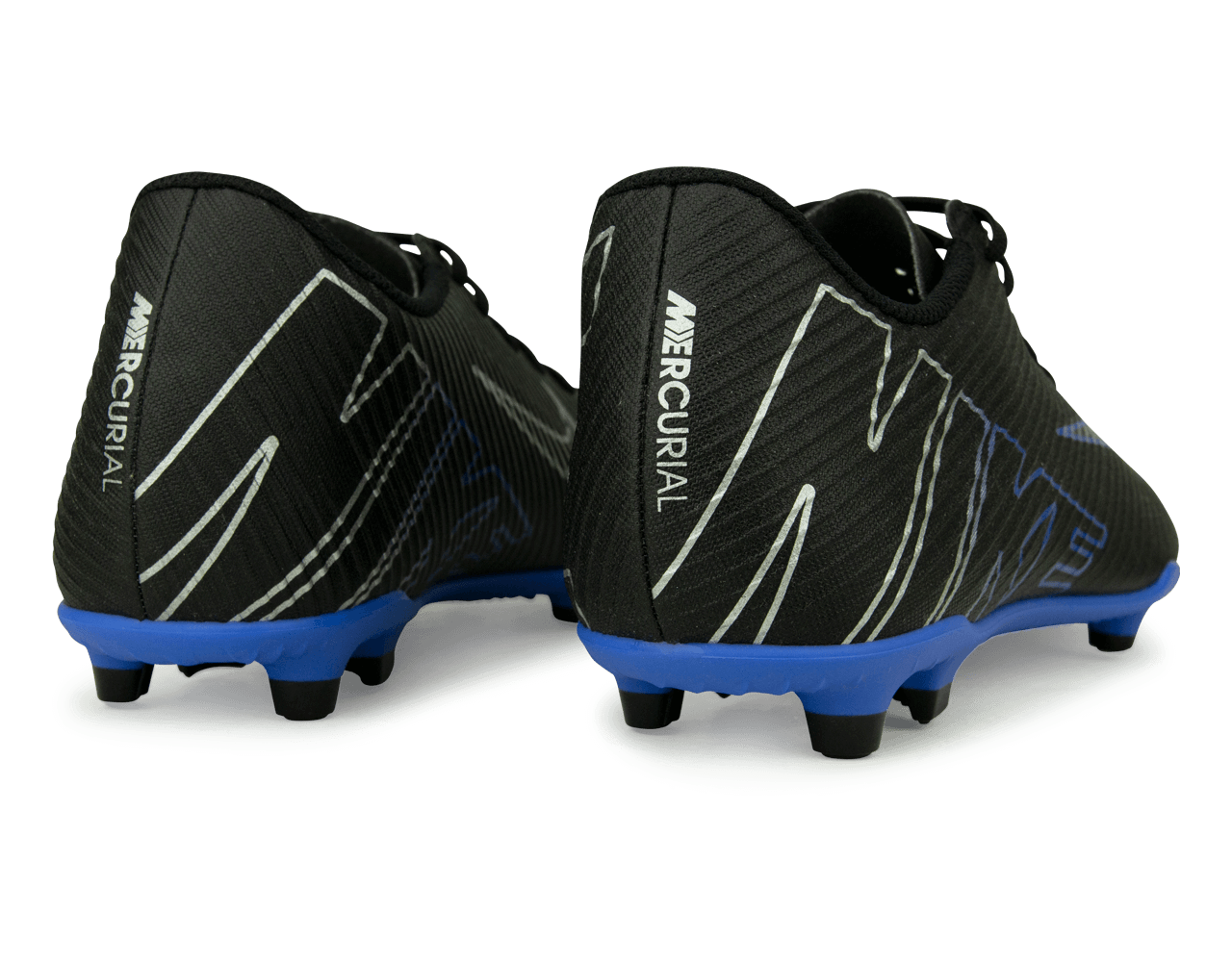 Nike Men's Mercurial Vapor 15 Club FG/MG Black/Blue Rear