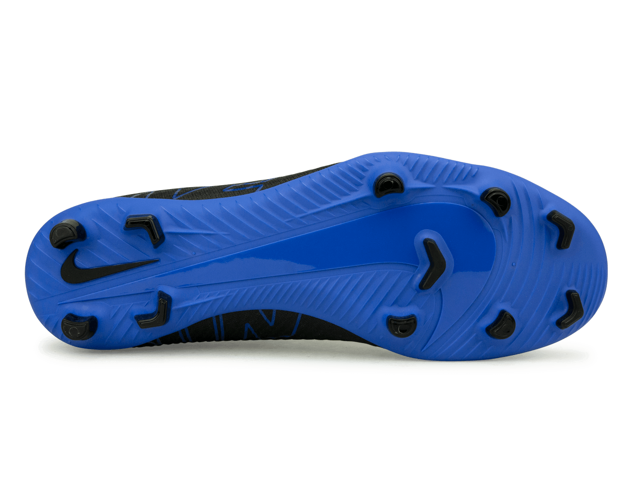 Nike Men's Mercurial Vapor 15 Club FG/MG Black/Blue Sole