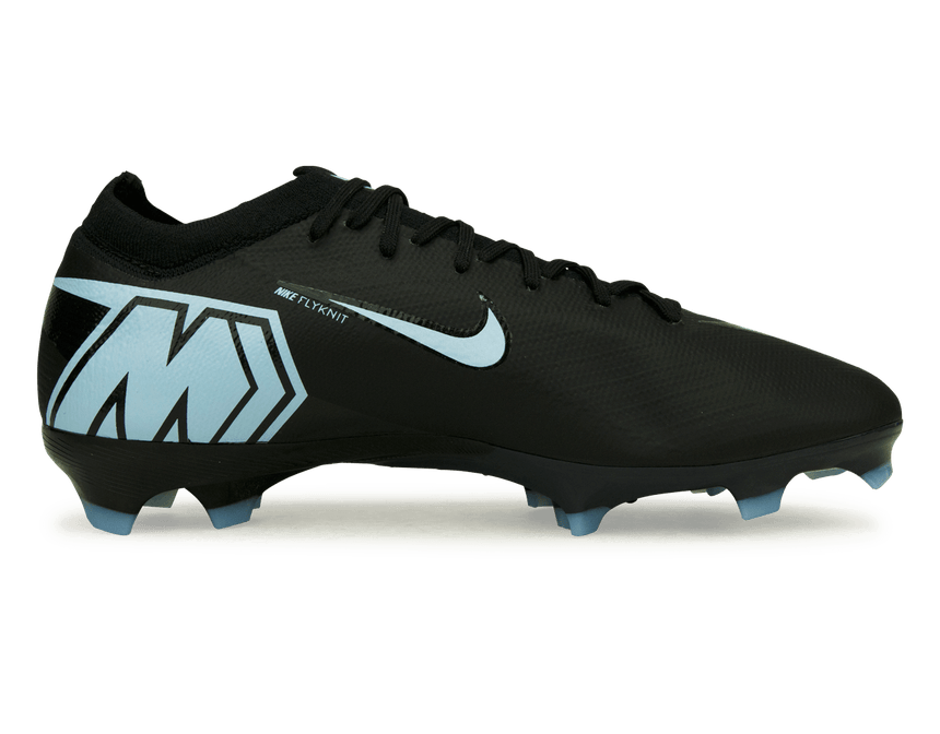 Nike Men's Zoom Mercurial Vapor 16 Pro FG Black/Ice Blue Side
