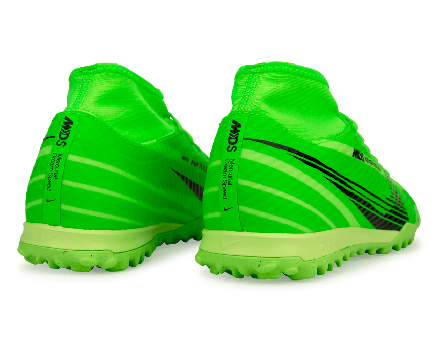 Nike Men's Zoom Mercurial Superfly 9 Academy MDS TF Green Strike/Black Rear
