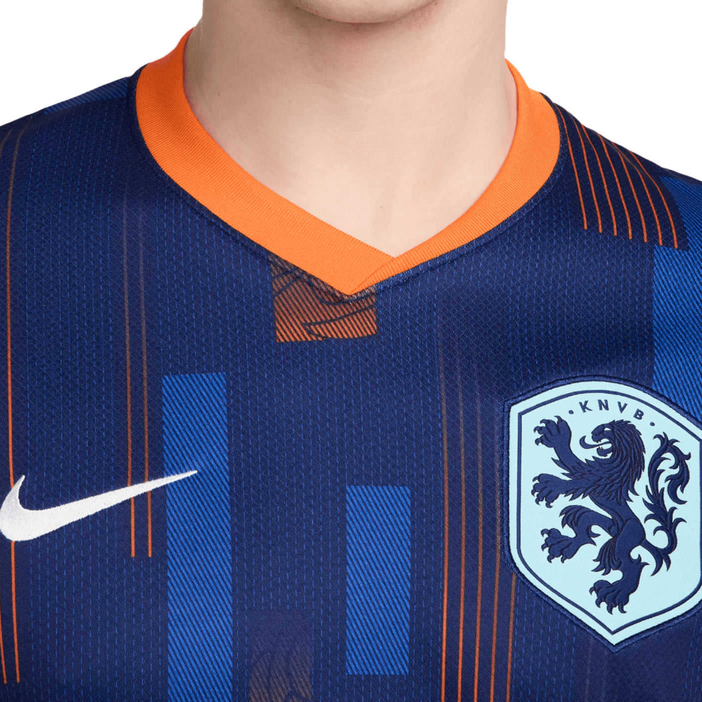 Nike Men's Netherlands 2024/25 Away Jersey Blue Void/Orange Crest