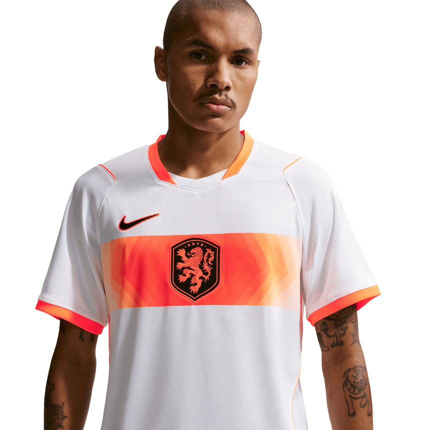 Nike Men's Netherlands World Cup 2026 Away Jersey White/Orange Neck