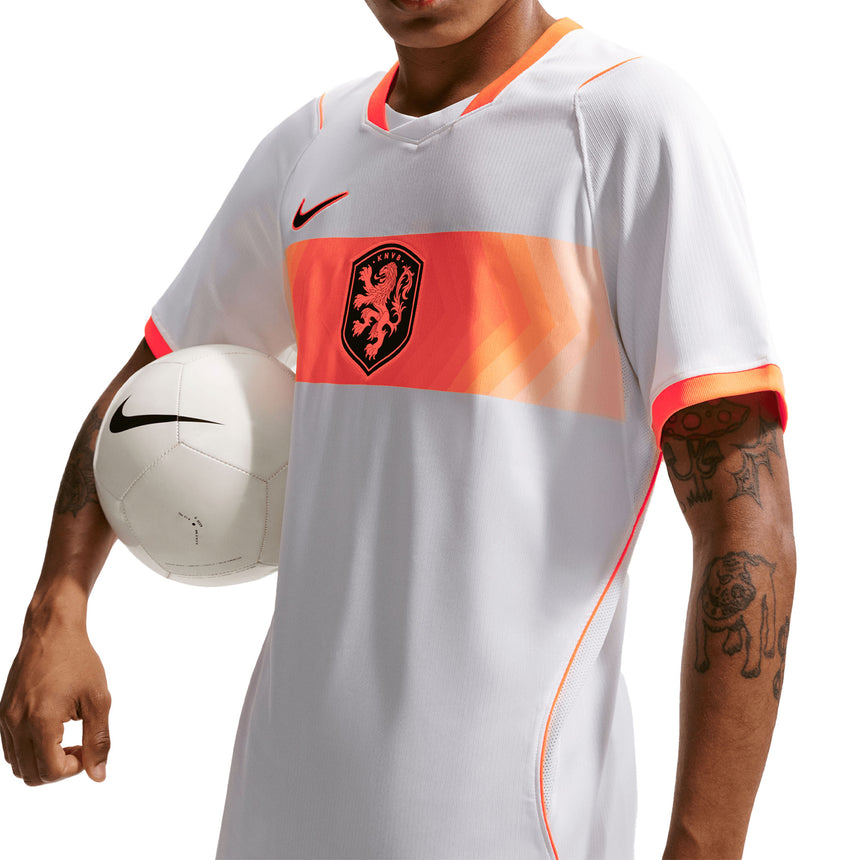 Nike Men's Netherlands World Cup 2026 Away Jersey White/Orange Sleeve