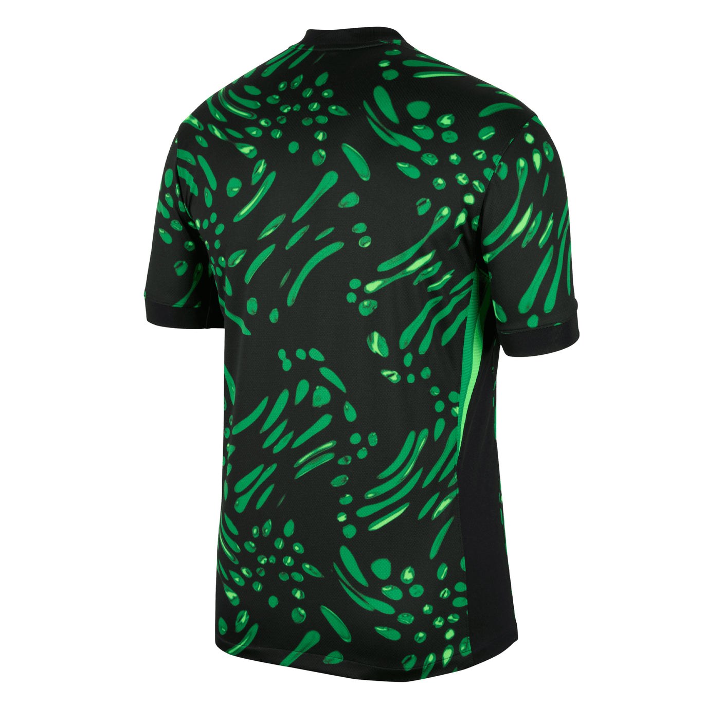 Nike Men's Nigeria 2024/25 Away Jersey Black/Lucky Green Back