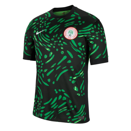 Nike Men's Nigeria 2024/25 Away Jersey Black/Lucky Green Front