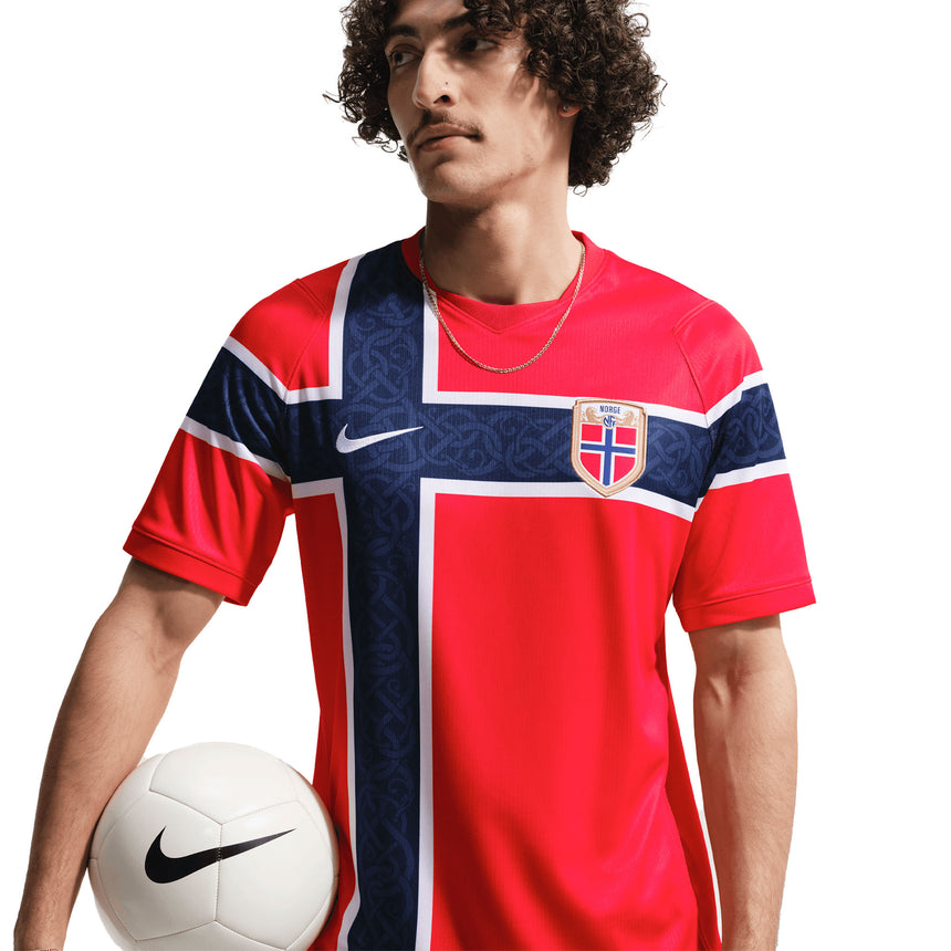 Nike Men's Norway World Cup 2026 Home Jersey Red/Navy Model