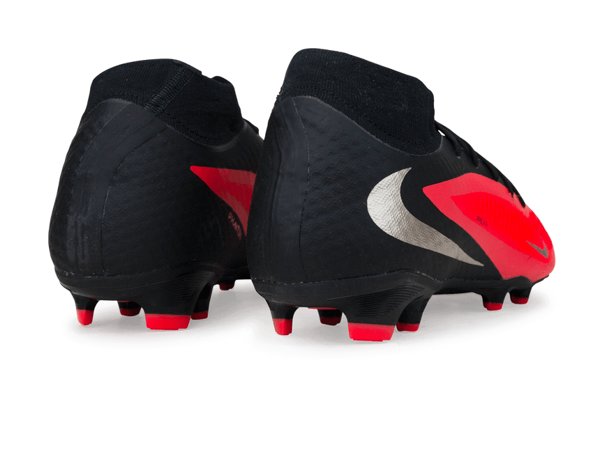 Nike Men's Phantom 6 High Academy FG/MG Bright Crimson/Black Rear