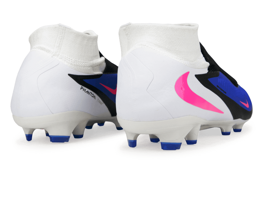Nike Men's Phantom 6 High Pro FG Racer Blue/Pink Blast Rear