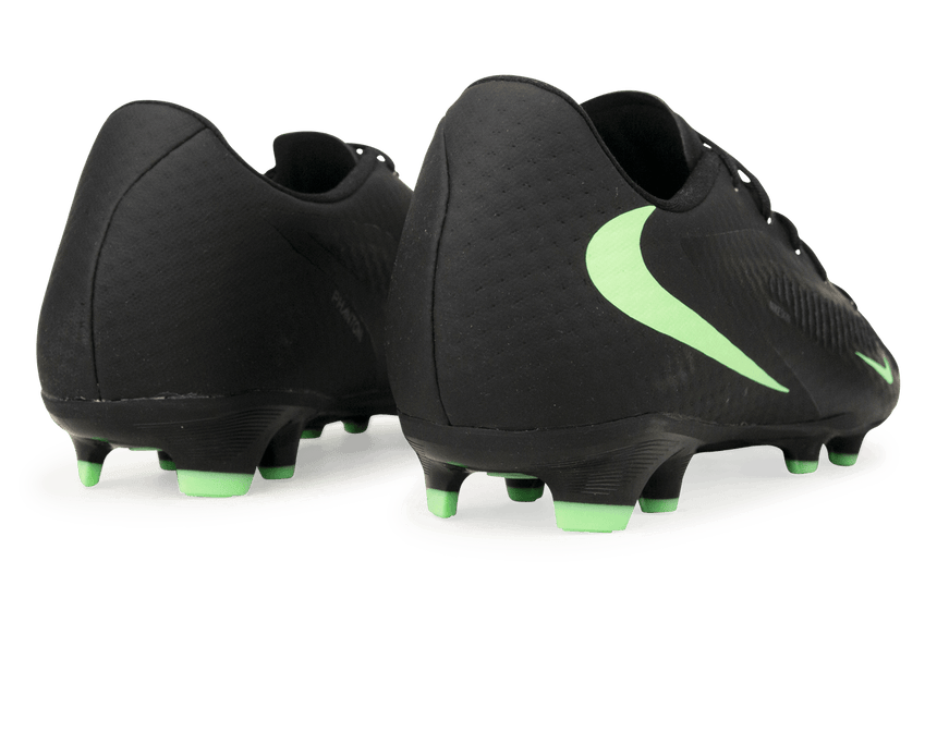Nike Men's Phantom 6 Low Academy FG/MG Black/Illusion Green Rear