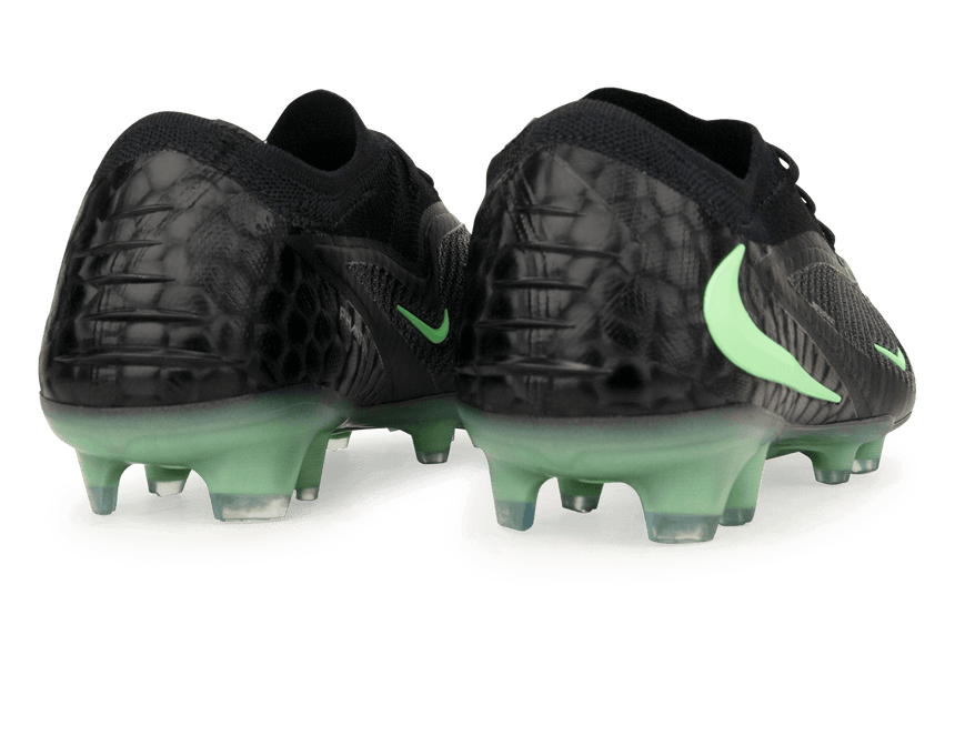 Nike Men's Phantom 6 Low Elite FG Black/Illusion Green Rear