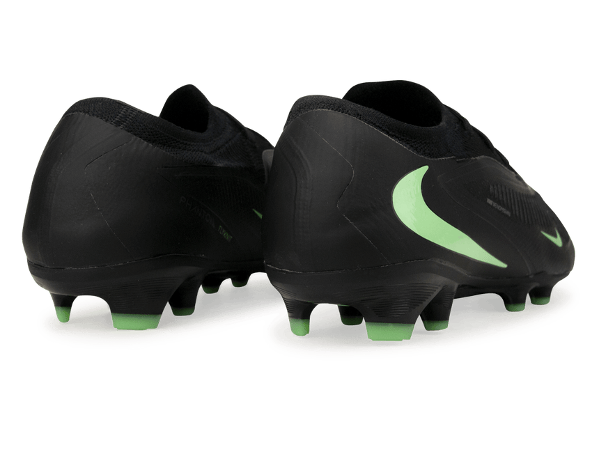 Nike Men's Phantom 6 Low Pro FG Black/Illusion Green Rear