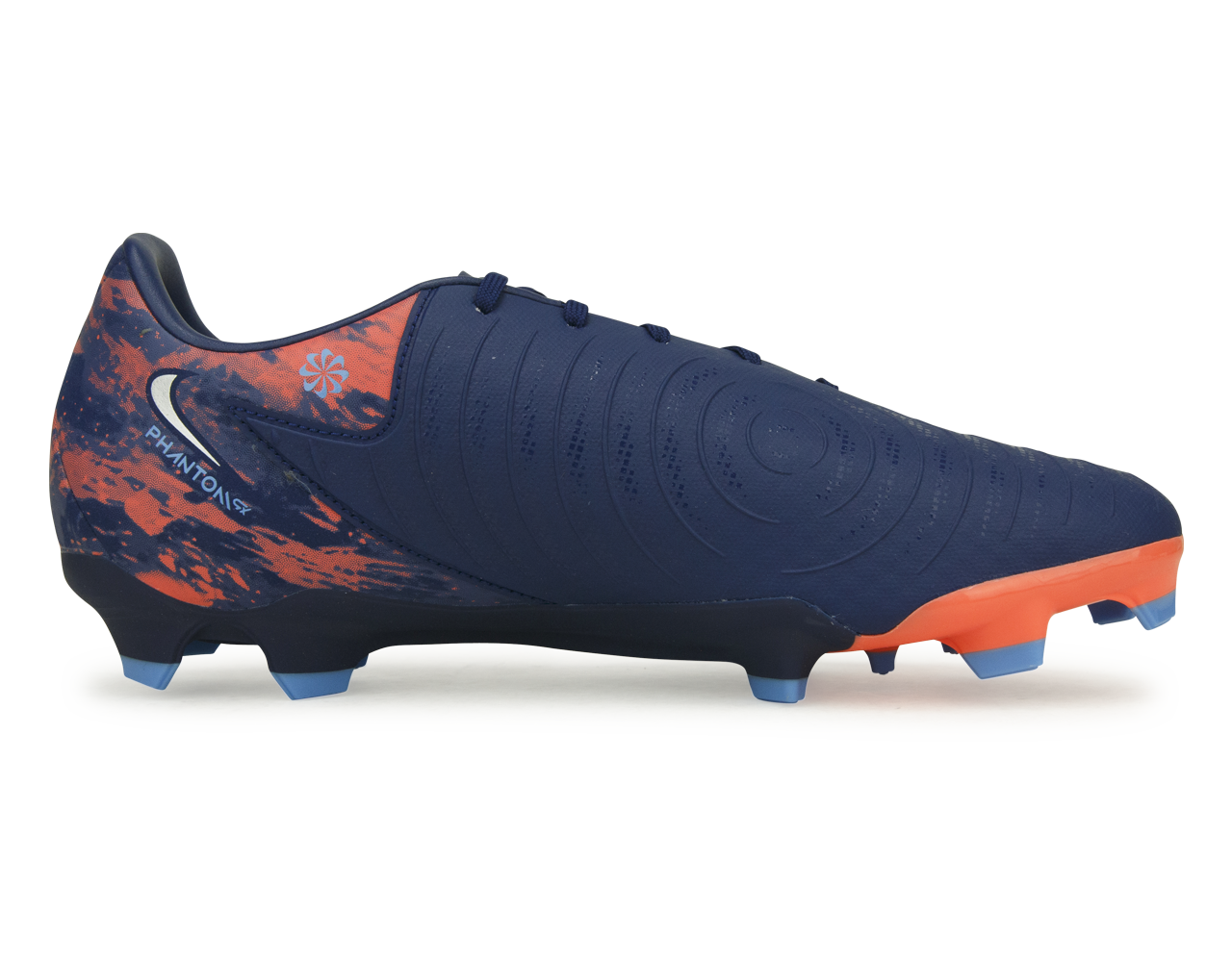 Nike Men's Phantom GX II Academy FG/MG Erling Haaland Blue Void/Chrome Side