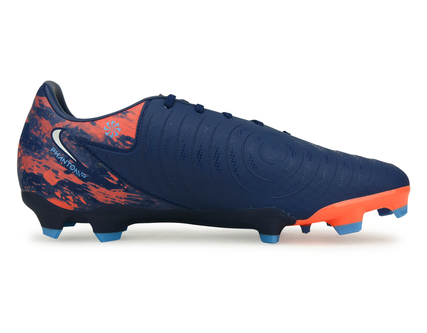 Nike Men's Phantom GX II Academy FG/MG Erling Haaland Blue Void/Chrome Side