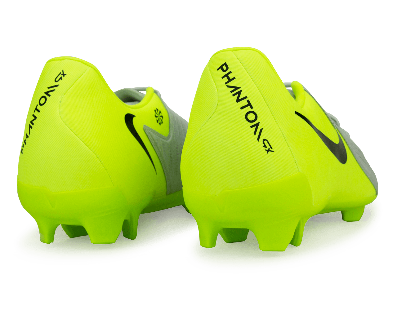 Nike Men's Phantom GX II Academy FG/MG Silver/Black/Volt Rear