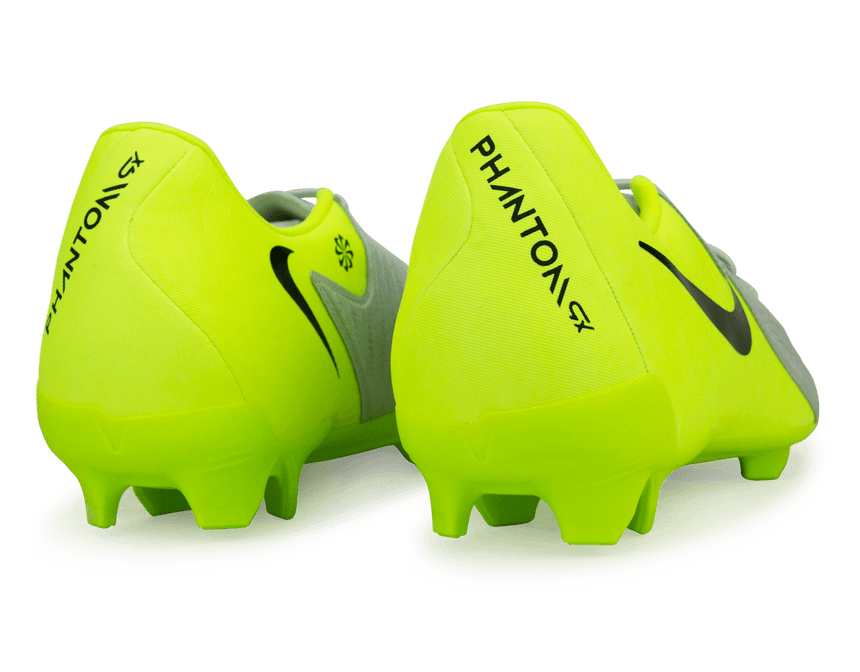 Nike Men's Phantom GX II Academy FG/MG Silver/Black/Volt Rear