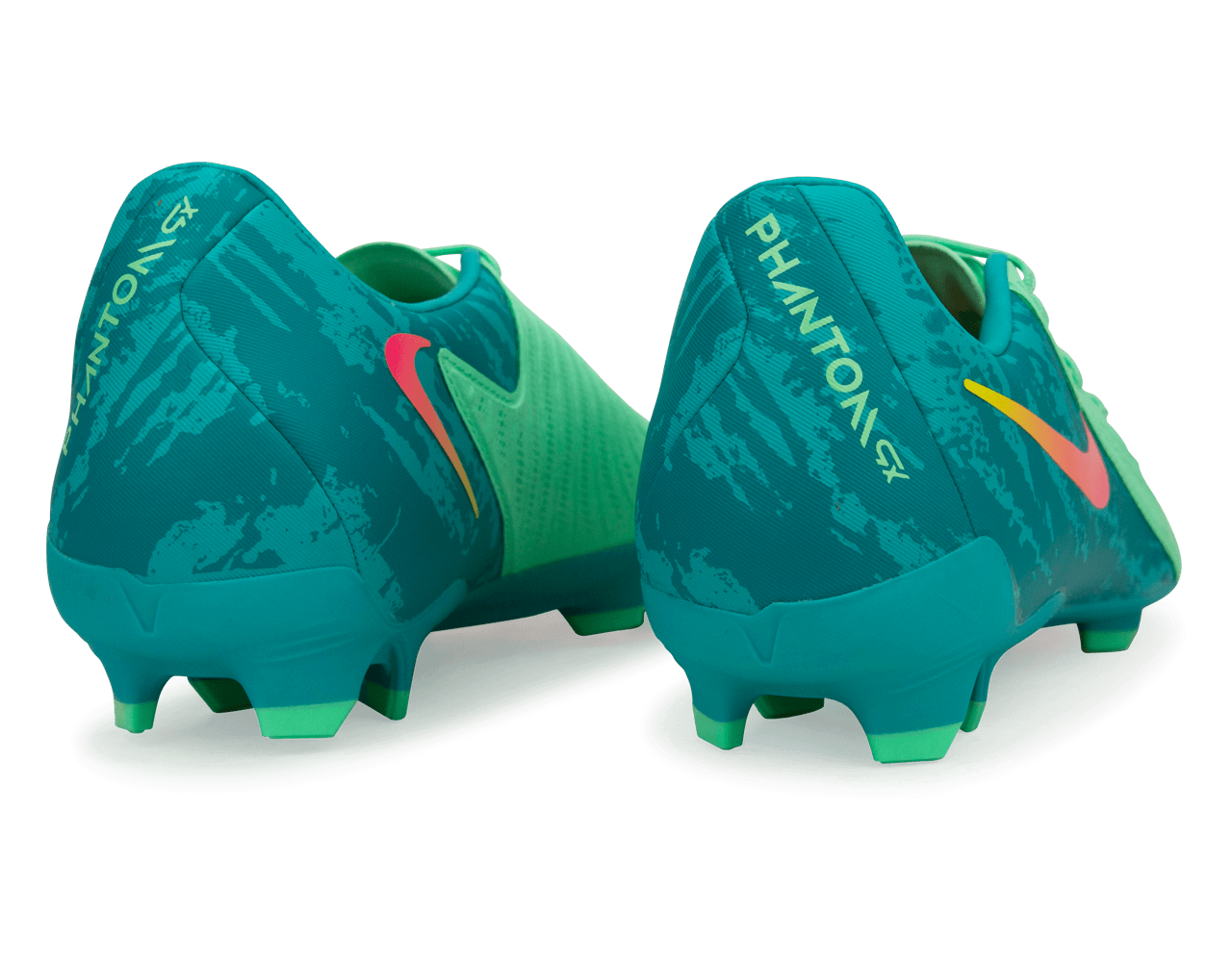 Nike Men's Phantom GX II Academy LV8 FG/MG Green Glow/Black Rear