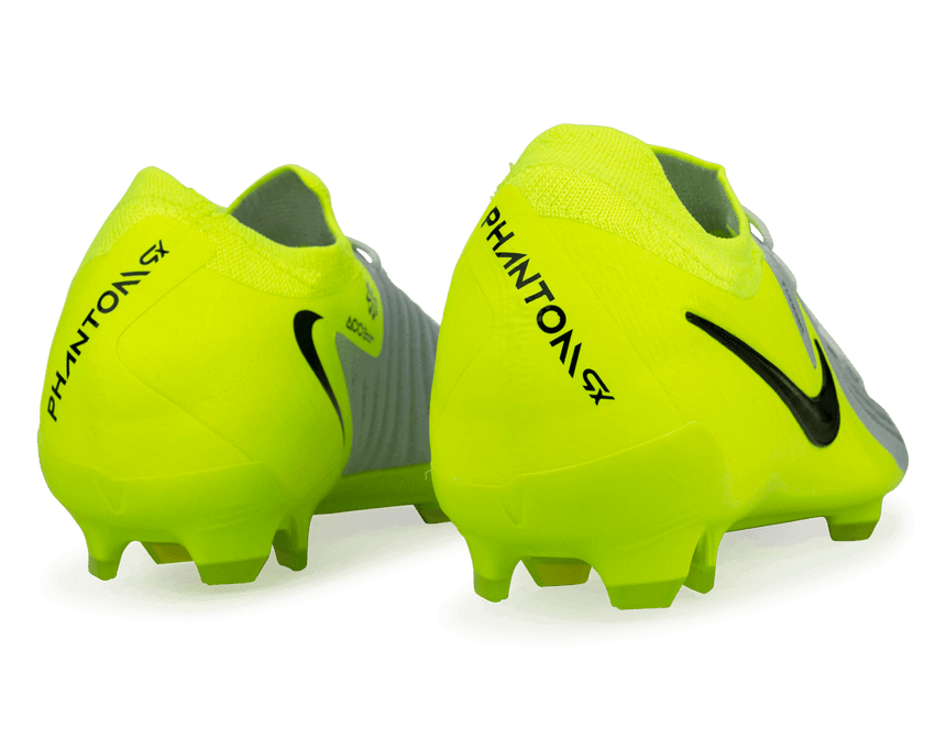 Nike Men's Phantom GX II Pro FG Silver/Black/Volt Rear