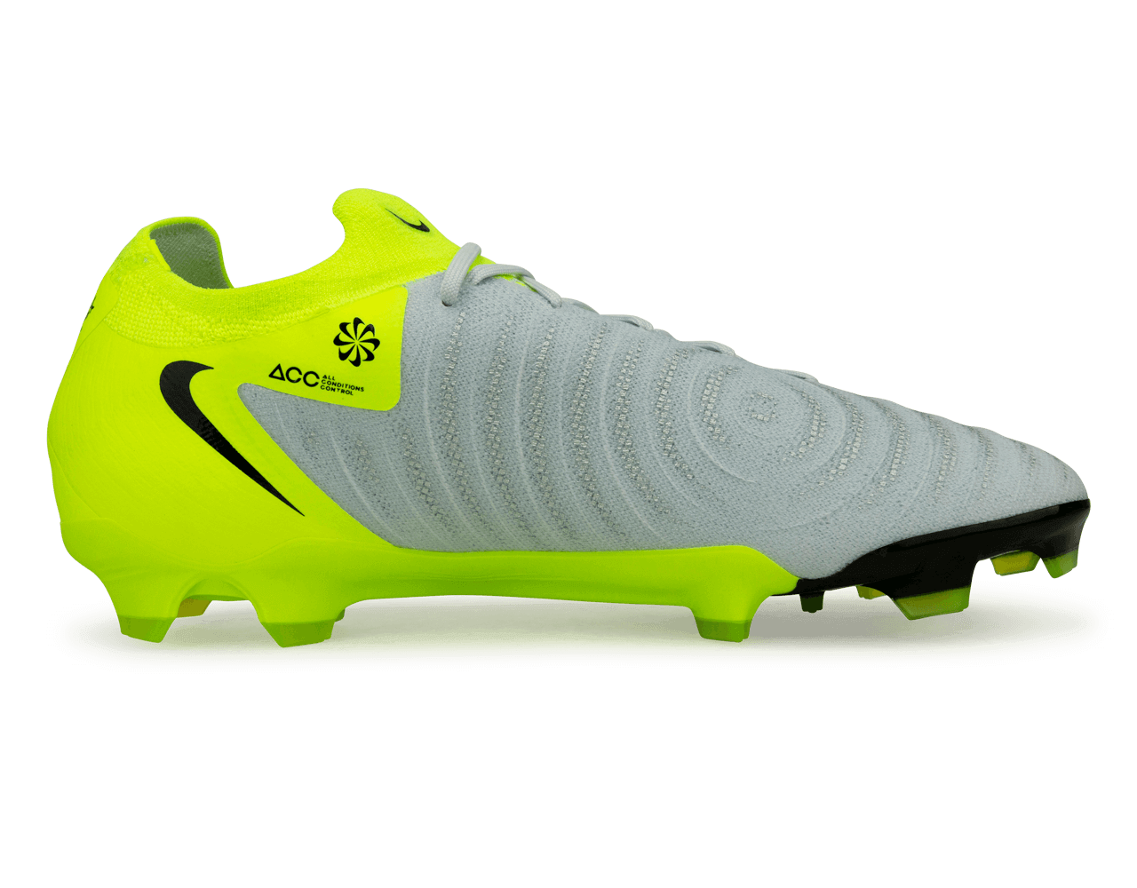 Nike Men's Phantom GX II Pro FG Silver/Black/Volt Side