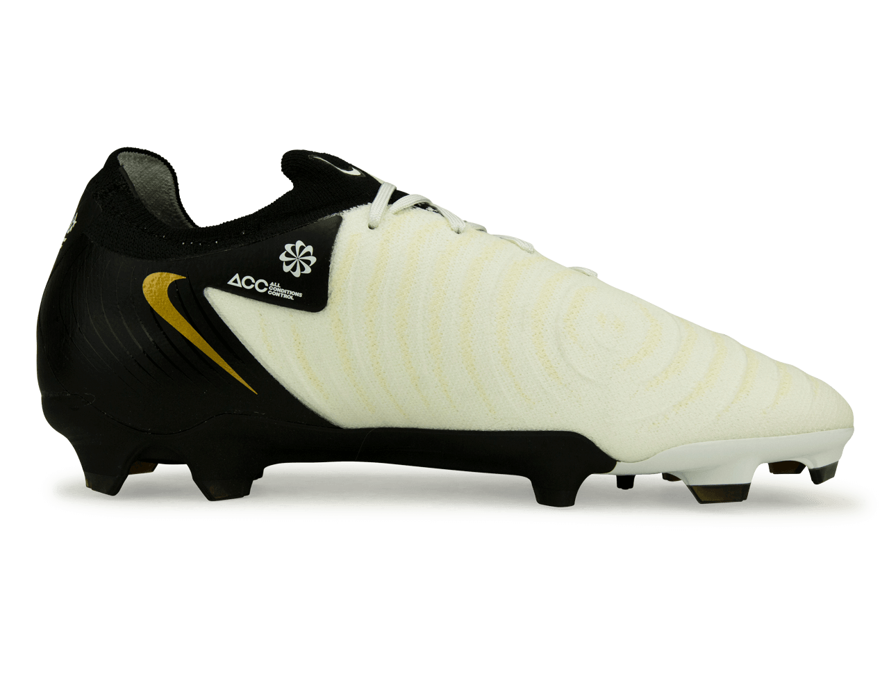Nike Men's Phantom GX II Pro FG White/Black/Gold Side