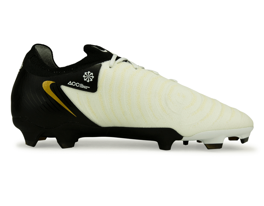 Nike Men's Phantom GX II Pro FG White/Black/Gold Side