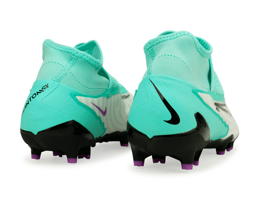 Nike Men's Phantom GX Pro DF FG Turquoise/Black/Purple Rear