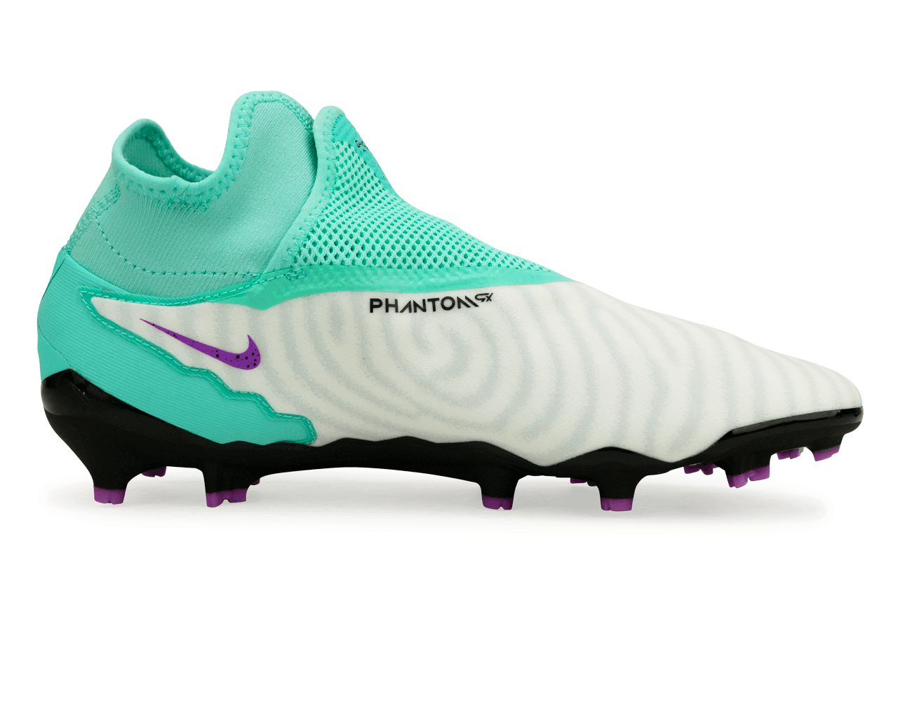 Nike Men's Phantom GX Pro DF FG Turquoise/Black/Purple Side