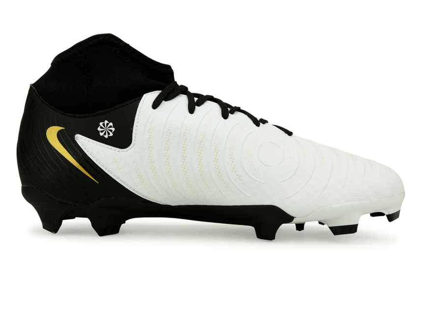 Nike Men's Phantom Luna II Academy FG/MG White/Black/Gold Side