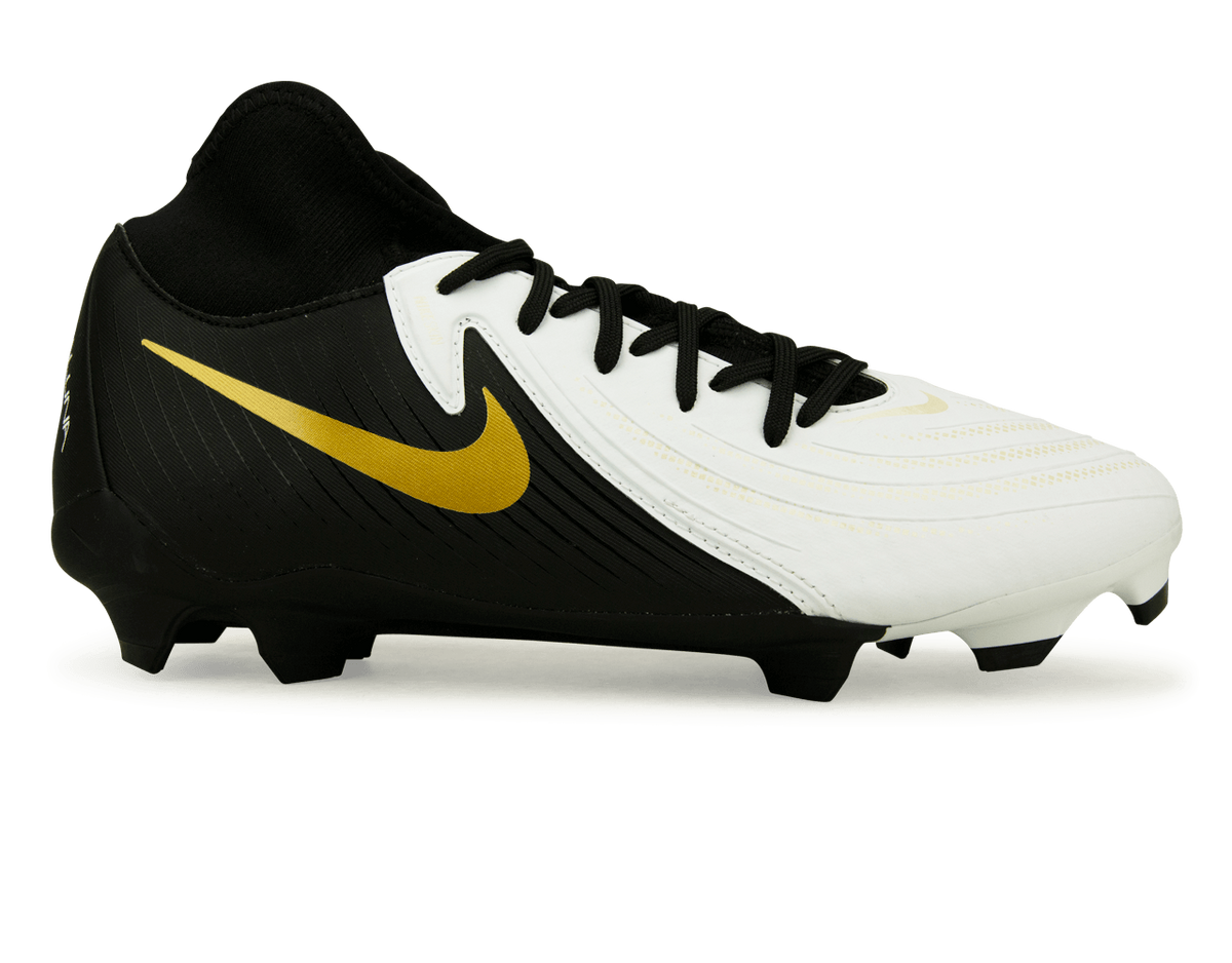 Nike Men s Phantom Luna II Academy FG MG White Black Gold Azteca Soccer
