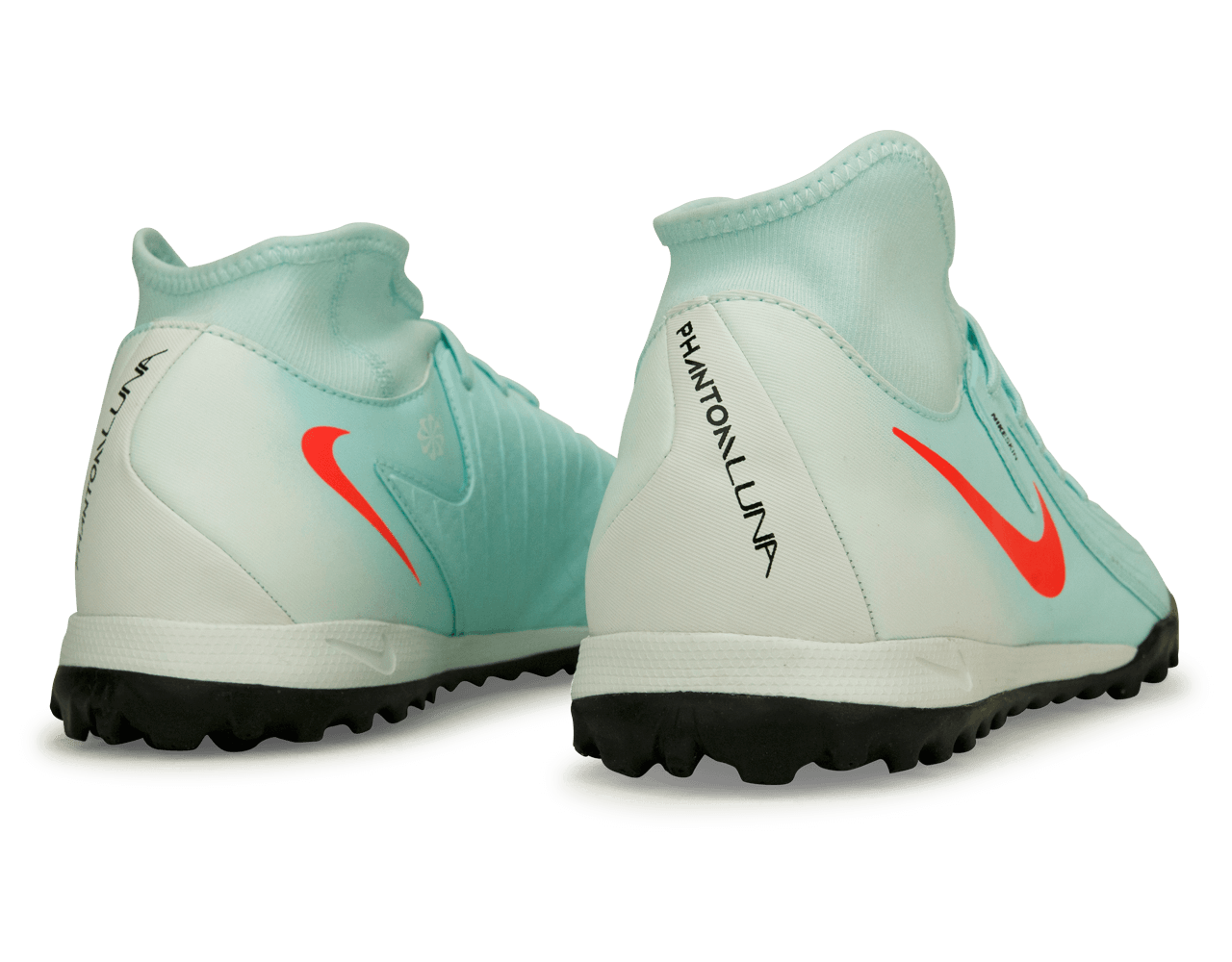 Nike Men's Phantom Luna II Academy TF Mint/Atomic Red Rear