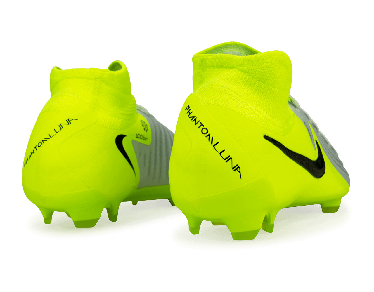 Nike Men's Phantom Luna II Pro FG Silver/Black/Volt Rear